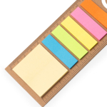 Multifunctionele kartonnen boekenlegger met plakmemo's kleur naturel detailweergave 2