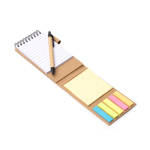 Bureauset van gerecycled karton met telefoonhouder en pen kleur naturel detailweergave 2