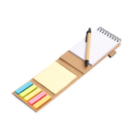 Bureauset van gerecycled karton met telefoonhouder en pen kleur naturel detailweergave 4