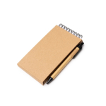 Bureauset van gerecycled karton met telefoonhouder en pen kleur naturel detailweergave 5