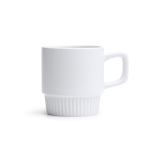 Keramische mok met afgeschuind ontwerp, glanzend 350 ml kleur wit derde weergave