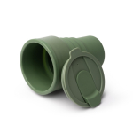 Opvouwbare siliconen beker met matte afwerking en ring 400 ml kleur donkergroen detailweergave 1
