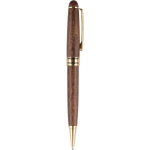 Schrijfset van hout en messing met houten etui en blauwe inkt tiende weergave