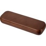 Schrijfset van hout en messing met houten etui en blauwe inkt zesde weergave