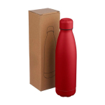 Druppelvrije fles van gerecycled RVS met matte afwerking 700 ml kleur bordeaux vierde weergave
