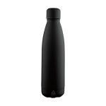 Druppelvrije fles van gerecycled RVS met matte afwerking 700 ml kleur zwart vierde weergave