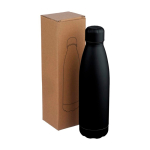 Druppelvrije fles van gerecycled RVS met matte afwerking 700 ml kleur zwart vijfde weergave