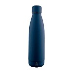 Druppelvrije fles van gerecycled RVS met matte afwerking 700 ml kleur blauw tweede weergave