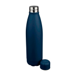 Druppelvrije fles van gerecycled RVS met matte afwerking 700 ml kleur blauw derde weergave