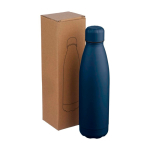 Druppelvrije fles van gerecycled RVS met matte afwerking 700 ml kleur blauw vierde weergave