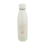 Druppelvrije fles van gerecycled RVS met matte afwerking 700 ml kleur wit tweede weergave