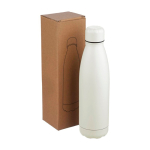 Druppelvrije fles van gerecycled RVS met matte afwerking 700 ml kleur wit derde weergave
