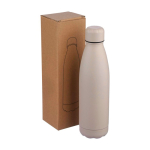 Druppelvrije fles van gerecycled RVS met matte afwerking 700 ml kleur beige vierde weergave