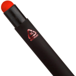 Gerecyclede aluminium balpen met rubberen coating en blauwe inkt kleur rood tweede weergave