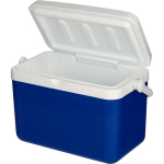 Draagbare koelbox van stevig kunststof met isolatie en handvat 4 L kleur blauw tweede weergave