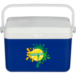 Draagbare koelbox van stevig kunststof met isolatie en handvat 4 L kleur blauw derde weergave