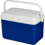 Draagbare koelbox van stevig kunststof met isolatie en handvat 4 L kleur blauw zevende weergave