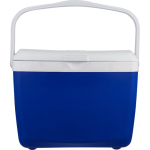 Stevige kunststof koelbox met dubbele wand en handgreep 13 L kleur blauw vierde weergave