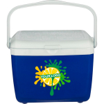 Stevige kunststof koelbox met dubbele wand en handgreep 13 L kleur blauw vijfde weergave