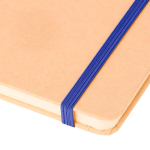 Gelinieerd A5-notitieboek met harde kraftomslag en elastiek kleur blauw derde weergave