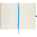 Gelinieerd A5-notitieboek met harde kraftomslag en elastiek kleur blauw zesde weergave