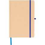 Gelinieerd A5-notitieboek met harde kraftomslag en elastiek kleur blauw zevende weergave