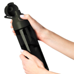Stevige tritan drinkfles met kliksluiting en handgreep 750 ml kleur zwart vijfde weergave