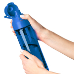 Stevige tritan drinkfles met kliksluiting en handgreep 750 ml kleur blauw zevende weergave