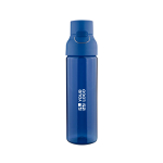 Stevige tritan drinkfles met kliksluiting en handgreep 750 ml kleur blauw met jouw bedrukking