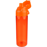 Stevige tritan drinkfles met kliksluiting en handgreep 750 ml kleur oranje derde weergave