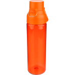 Stevige tritan drinkfles met kliksluiting en handgreep 750 ml kleur oranje vijfde weergave