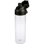 Transparante tritan fles met gekleurde dop en kliksluiting 750 ml kleur zwart vijfde weergave