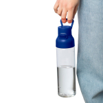 Transparante tritan fles met gekleurde dop en kliksluiting 750 ml kleur blauw zesde weergave