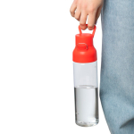 Transparante tritan fles met gekleurde dop en kliksluiting 750 ml kleur rood zevende weergave