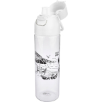 Transparante tritan fles met gekleurde dop en kliksluiting 750 ml kleur wit vijfde weergave