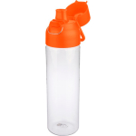 Transparante tritan fles met gekleurde dop en kliksluiting 750 ml kleur oranje zevende weergave