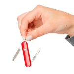 Victorinox roestvrijstalen sleutelhangerzakmes met 6 functies kleur rood vijfde weergave