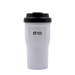 Thermosbeker van RVS met drievoudige isolatie BrandCharger 510 ml kleur wit met jouw bedrukking