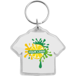 Transparante kunststof sleutelhanger in T-shirtvorm uit de EU tweede weergave