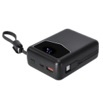 Powerbank met ingebouwde kabels en laaddisplay 20.000mAh