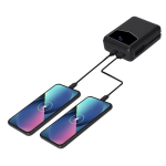 Powerbank met ingebouwde kabels en laaddisplay 20.000mAh