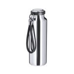 Thermosfles van gerecycled RVS met gevlochten riem 480ml kleur zilver  negende weergave