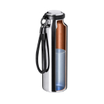 Thermosfles van gerecycled RVS met gevlochten riem 480ml