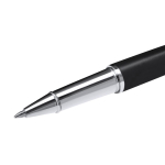 Set met balpen en rollerball van RVS met etui, blauwe inkt