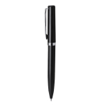 Set met balpen en rollerball van RVS met etui, blauwe inkt