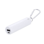 Gerecyclede aluminium powerbank met uitneembare batterij 2.200mAh kleur wit  negende weergave
