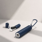 Gerecyclede aluminium powerbank met uitneembare batterij 2.200mAh