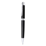 Glanzende aluminium draaipen met etui en blauwe inkt