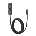 USB-C-oplaadkabel van gerecycled plastic met telefoonhouder 60W kleur zwart  negende weergave