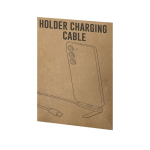 USB-C-oplaadkabel van gerecycled plastic met telefoonhouder 60W